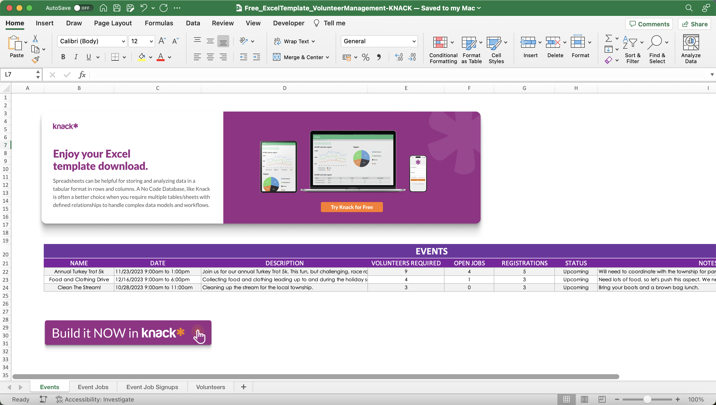 Free Volunteer Management Spreadsheet Template