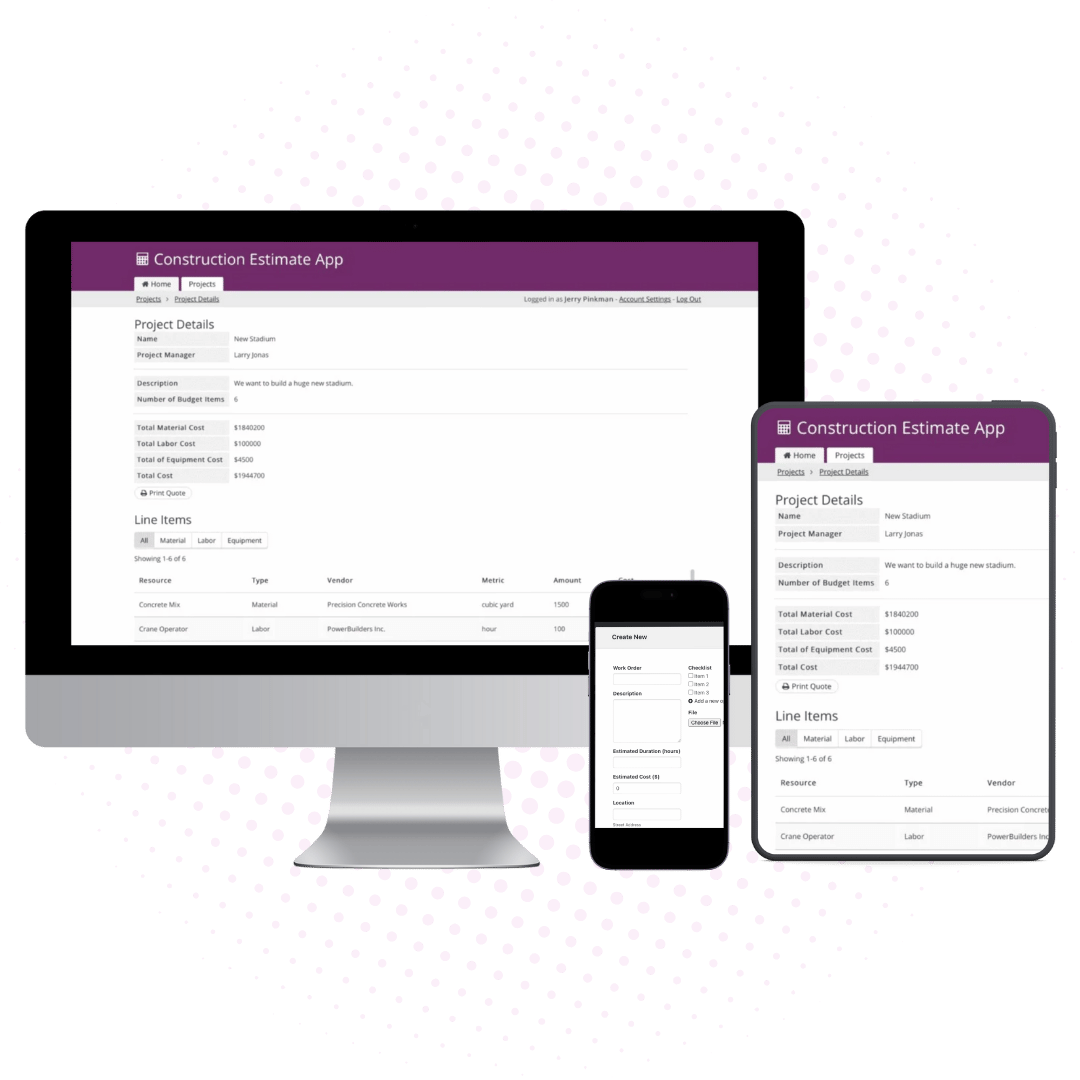 Construction Estimator Template