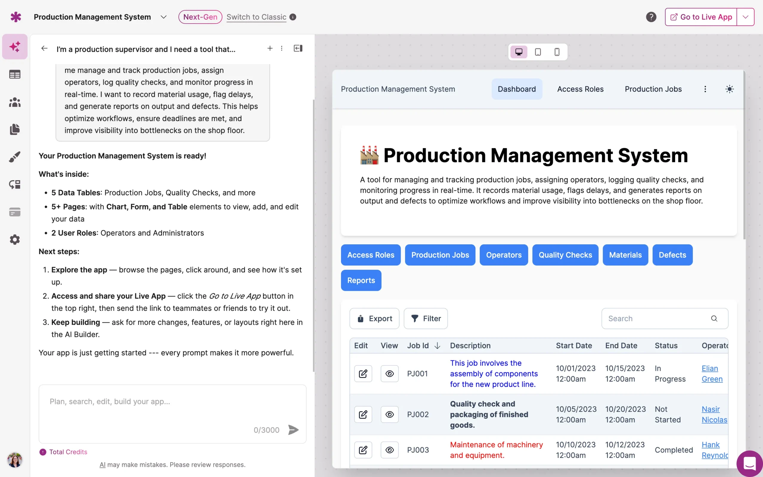 Minutes to Production, Not Months
